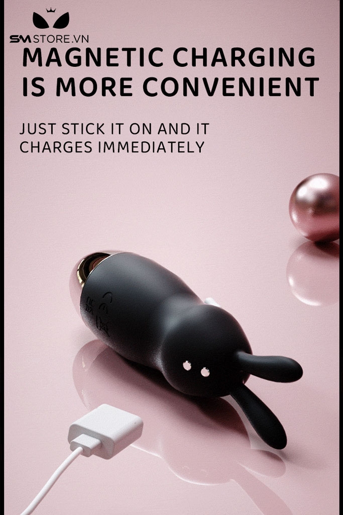 SMT3144 - Máy rung mini ngụy trang hình con thỏ cài nơ dài 103mm