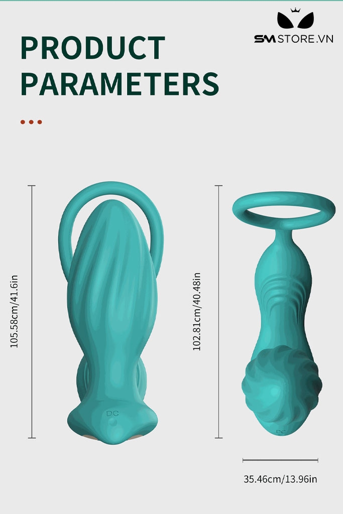 SMT3179 - Vòng rung dương vật mix butt plug điều khiển qua APP
