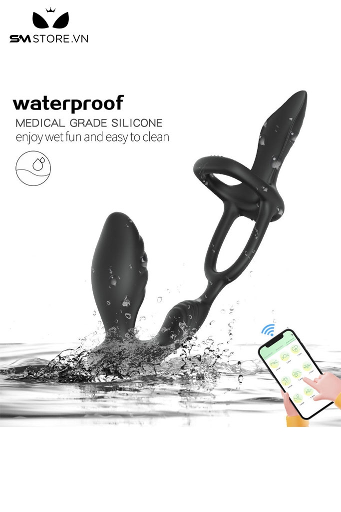 SMT3180 - Máy rung hậu môn và vòng đeo cu có máng điều khiển xa