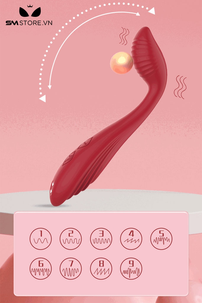 SMT3181 - Máy rung đầu dương vật cầm tay có 10 tần số dài 187mm
