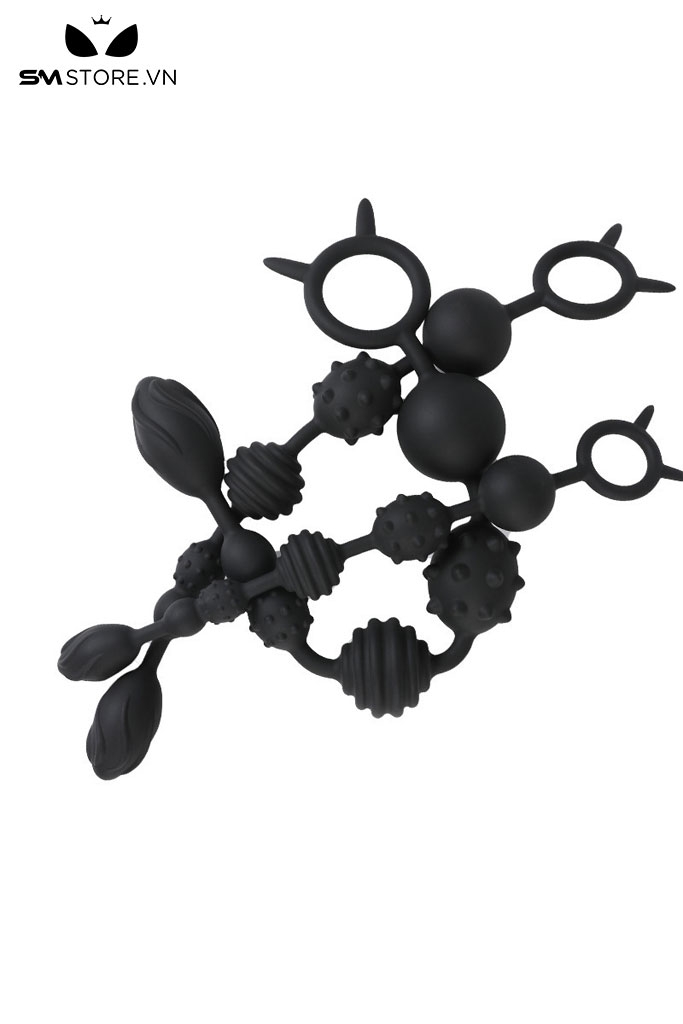 SMT3183 - Anal bead có 6 tầng hạt dạng có gai và thanh ngang kèm 3 size