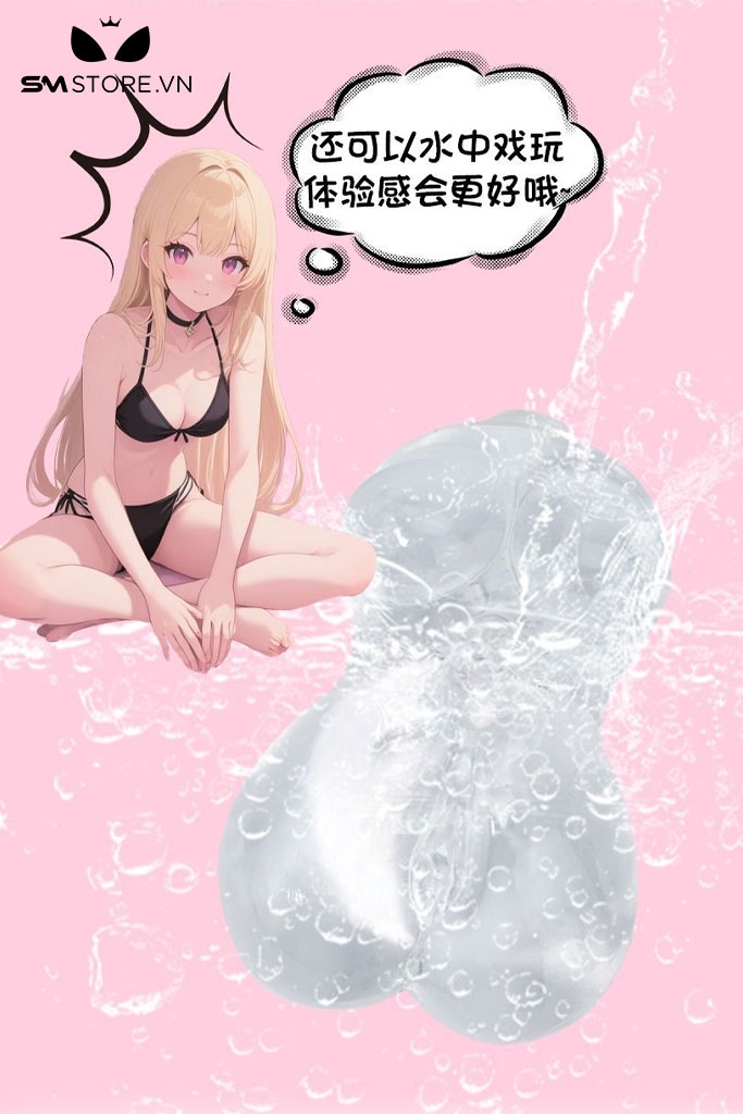 SMT3192 - Âm đạo giả trong suốt silicon mềm co giãn dài 14.6cm