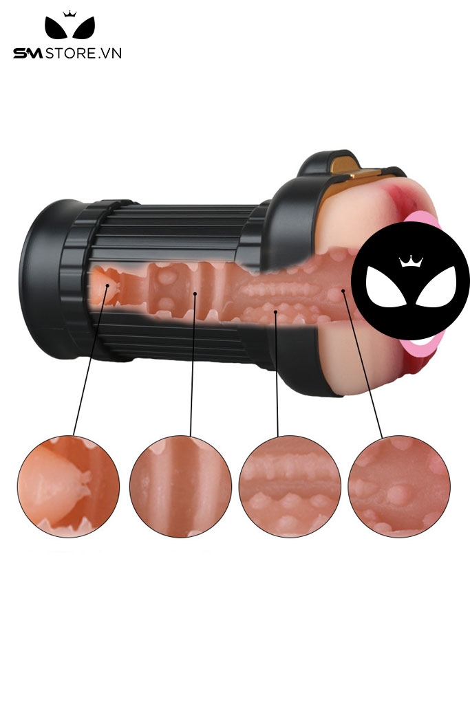 SMT3195 - Cốc thủ dâm có âm đạo giả 1 đầu tháo rời silicon dài 15cm
