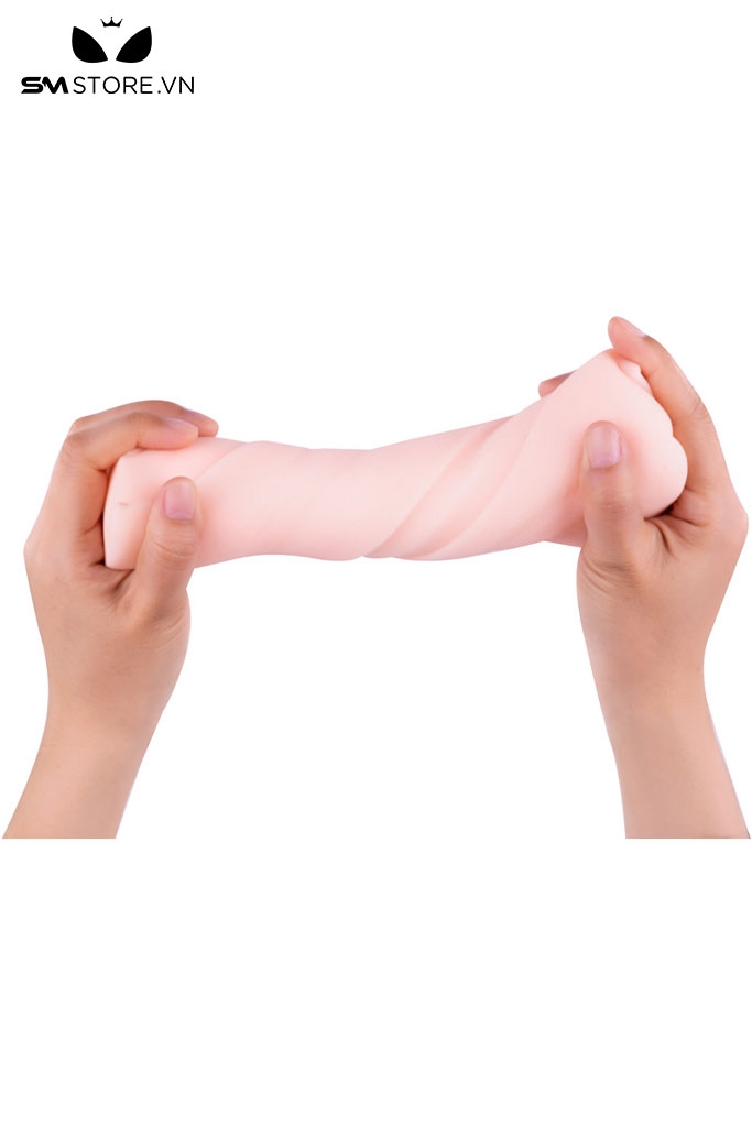 SMT3197 - Âm đạo giả cầm tay một đầu chất liệu silicon mềm dài 19cm