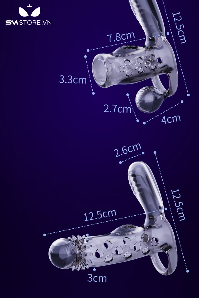 SMT3204 - Bao cao su đôn dên có quai đeo và lỗ thoáng khí dài 12.5cm