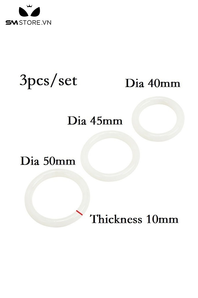 SMT3216 - Vòng đeo dương vật silicon đàn hồi co giãn có 4 kích cỡ