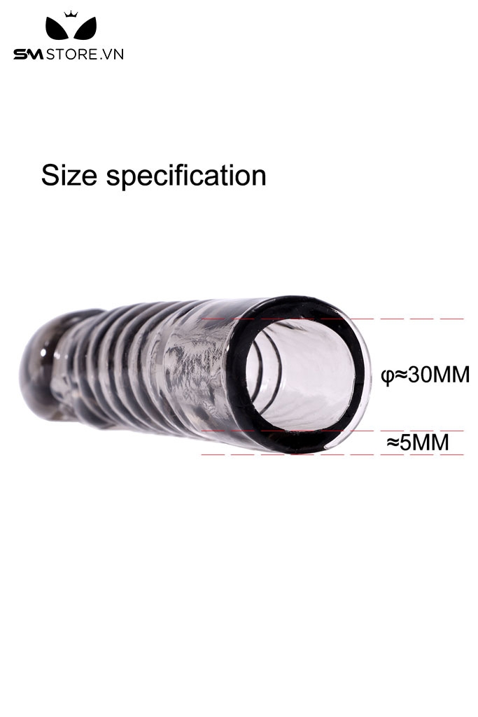 SMT3223 - Bao cao su đôn dên có dây đeo silicon mềm dài 155mm