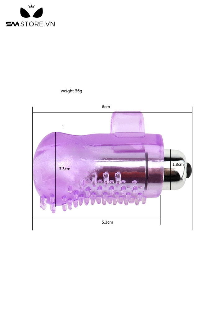 SMT3224 - Ngón tay rung silicon mini có thể tháo rời và có gai dài 6cm