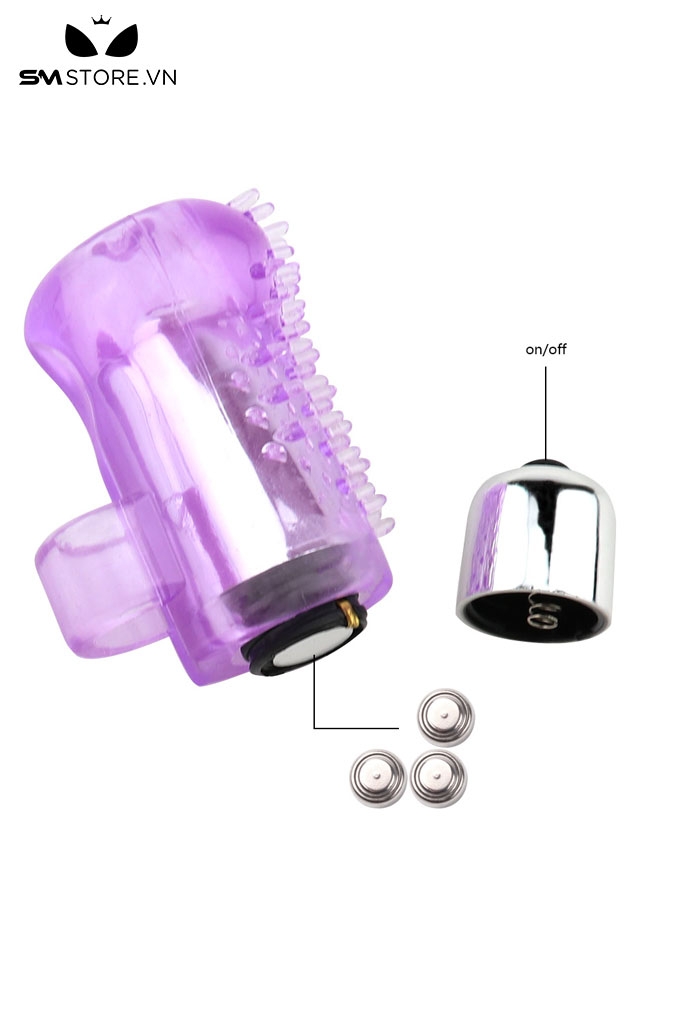 SMT3224 - Ngón tay rung silicon mini có thể tháo rời và có gai dài 6cm