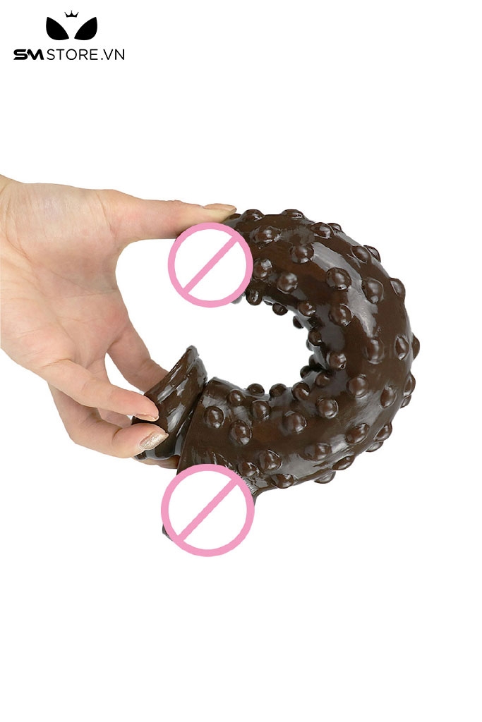 SMT3231 - Dương vật giả trong suốt silicon có bi đế dính tường