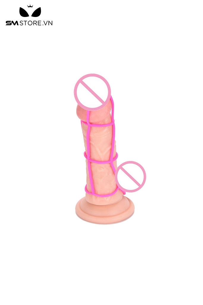 SMT3232 - Vòng đeo gốc dương vật có quai và lỗ thoáng silicon đàn hồi