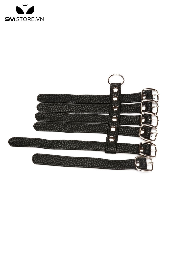 SMT3245 - Vòng đeo dương vật da PU đính đinh tán có nấc điều chỉnh