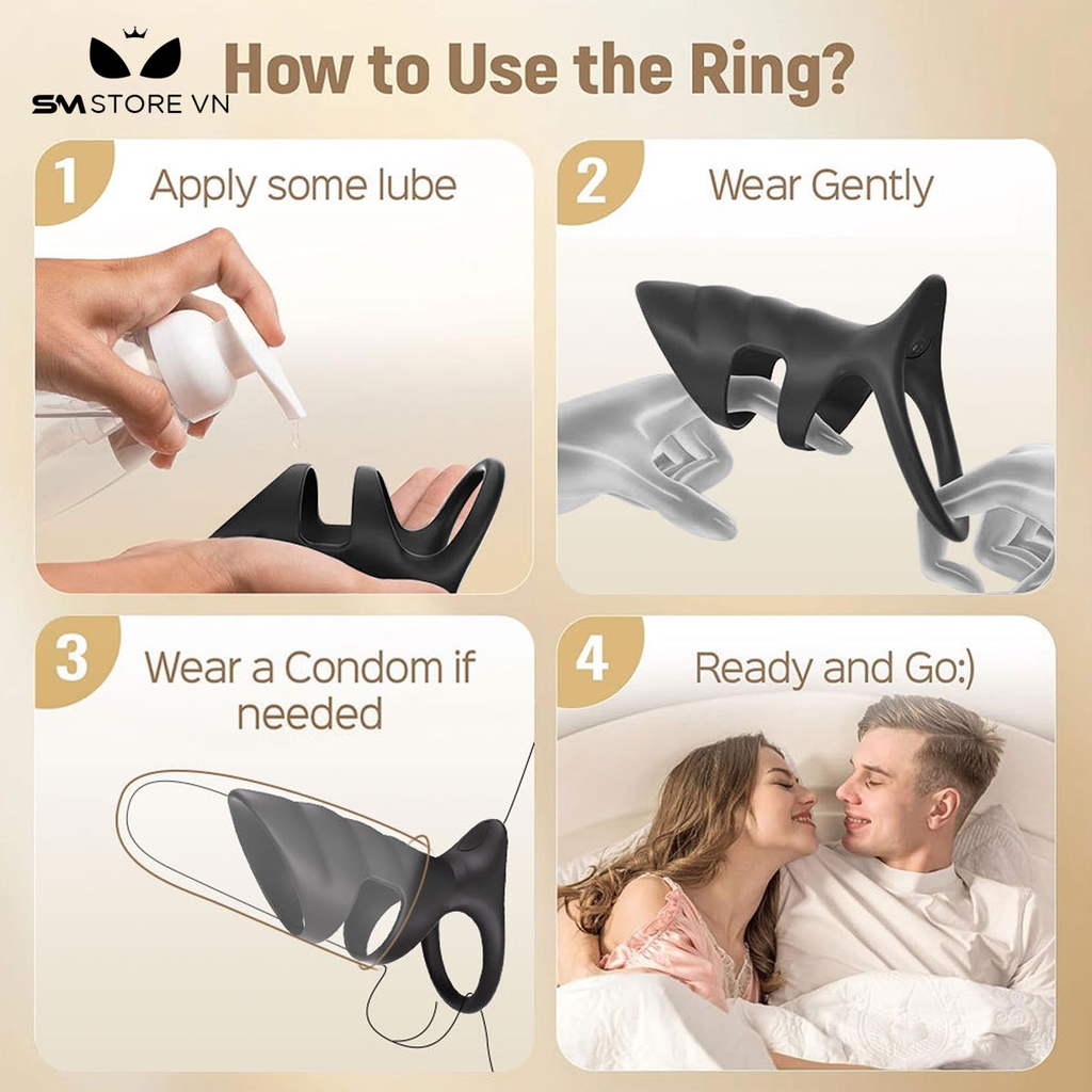 SMT3248 - Vòng đeo dương vật chống xuất tinh sớm dài 125mm
