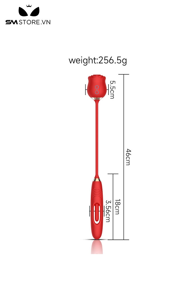 SMT3250 - Máy rung 2 đầu hoa hồng và đầu dương vật dài 46cm