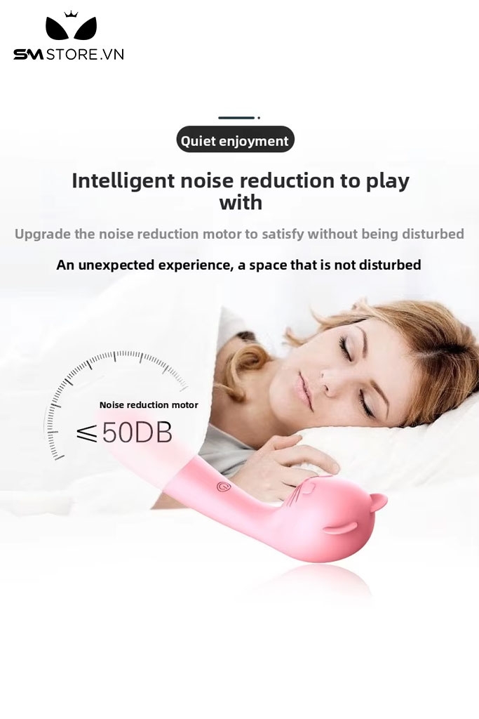 SMT3259 - Máy rung silicon tai mèo có 8 chế độ sạc điện chống nước