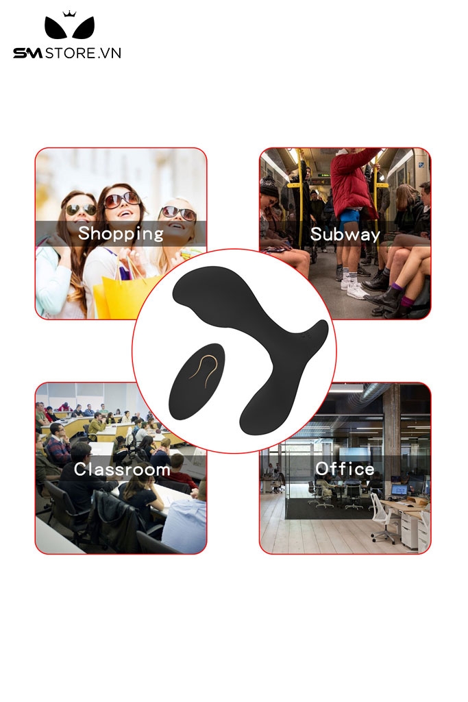 SMT3262 - Máy rung hậu môn có 3 đầu kích thích hình chữ L điều khiển xa