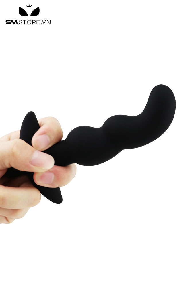 SMT3264 - Đồ chơi hậu môn silicon có 3 tầng có 10 tần số dài 16cm