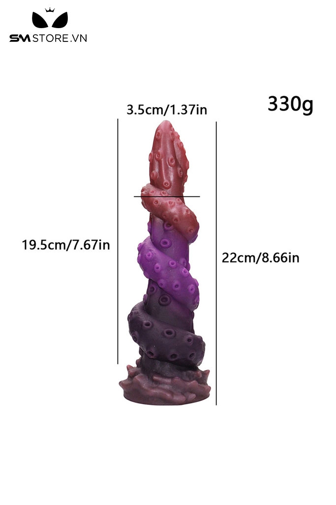 SMT3282 - Cu giả có gai và xúc tu bạch tuộc kiểu xoắn ốc dài 22cm