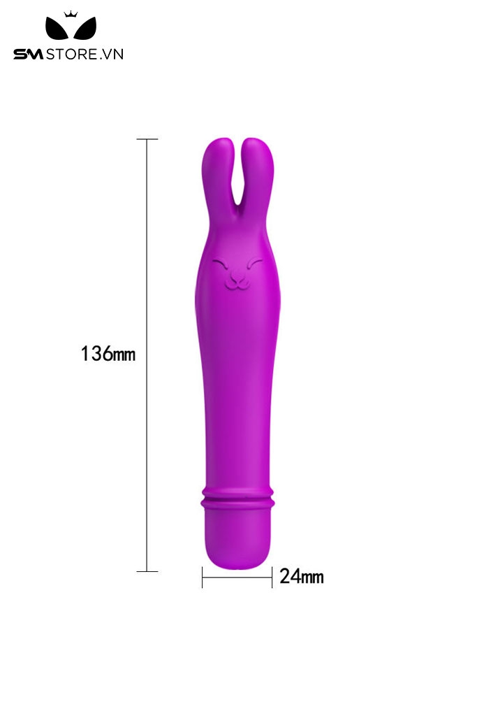 SMT3292 - Máy rung tai thỏ silicon Pretty Love dài 136mm có 10 tần số