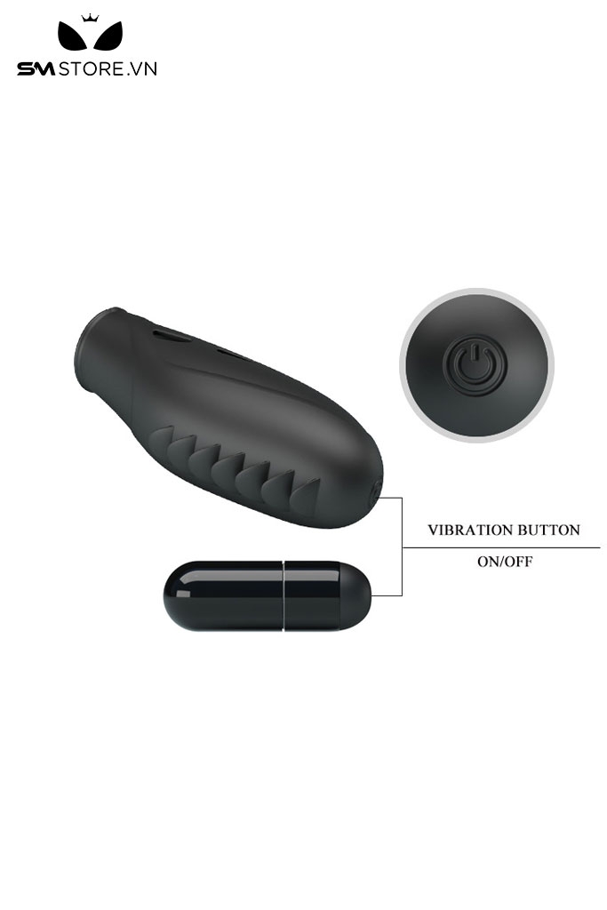 SMT3306 - Ngón tay rung Pretty Love có gai nổi và lỗ thoáng khí dài 78mm