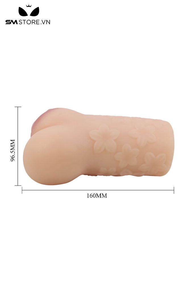SMT3316 - Hậu môn giả silicon cầm tay Pretty Love họa tiết hoa ở quanh