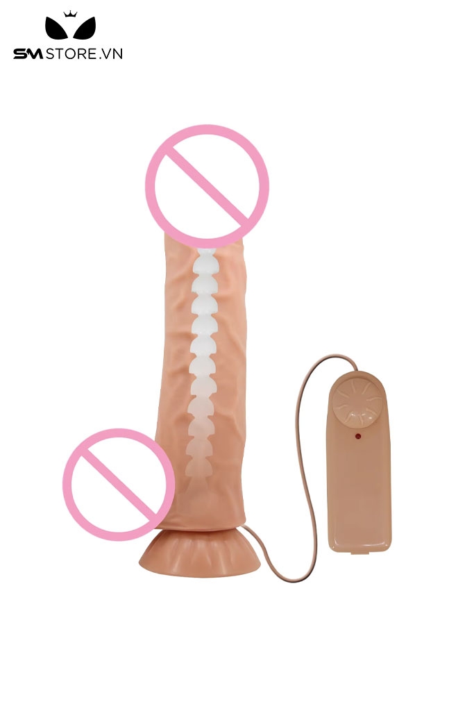 SMT3326 - Dương vật giả có rung Pretty Love đế dính tường dài 24cm
