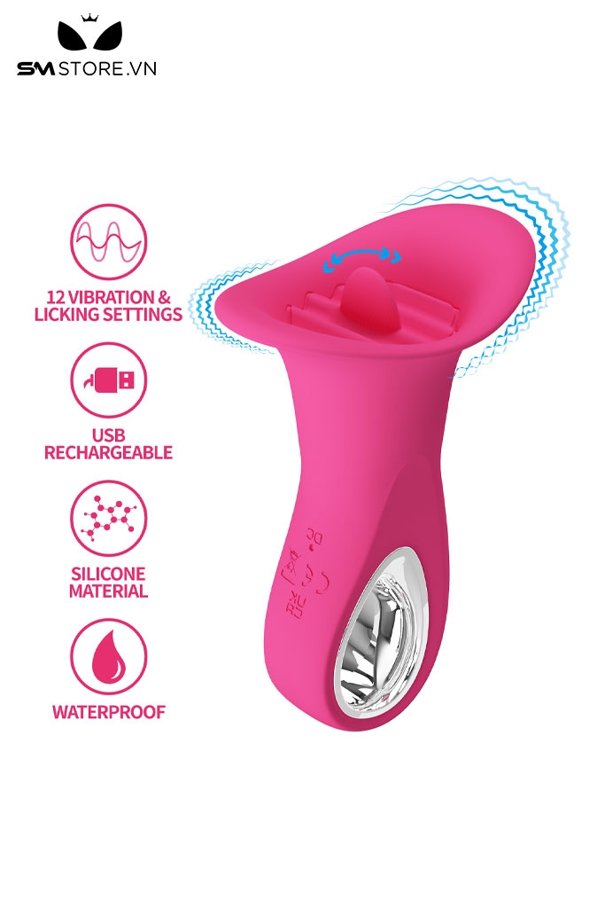 SMT3327 - Lưỡi rung Pretty Love silicon mềm có 12 chế độ chống nước