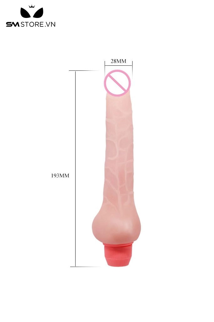 SMT3328 - Máy rung đầu dương vật Baile có gân nổi dài 193mm
