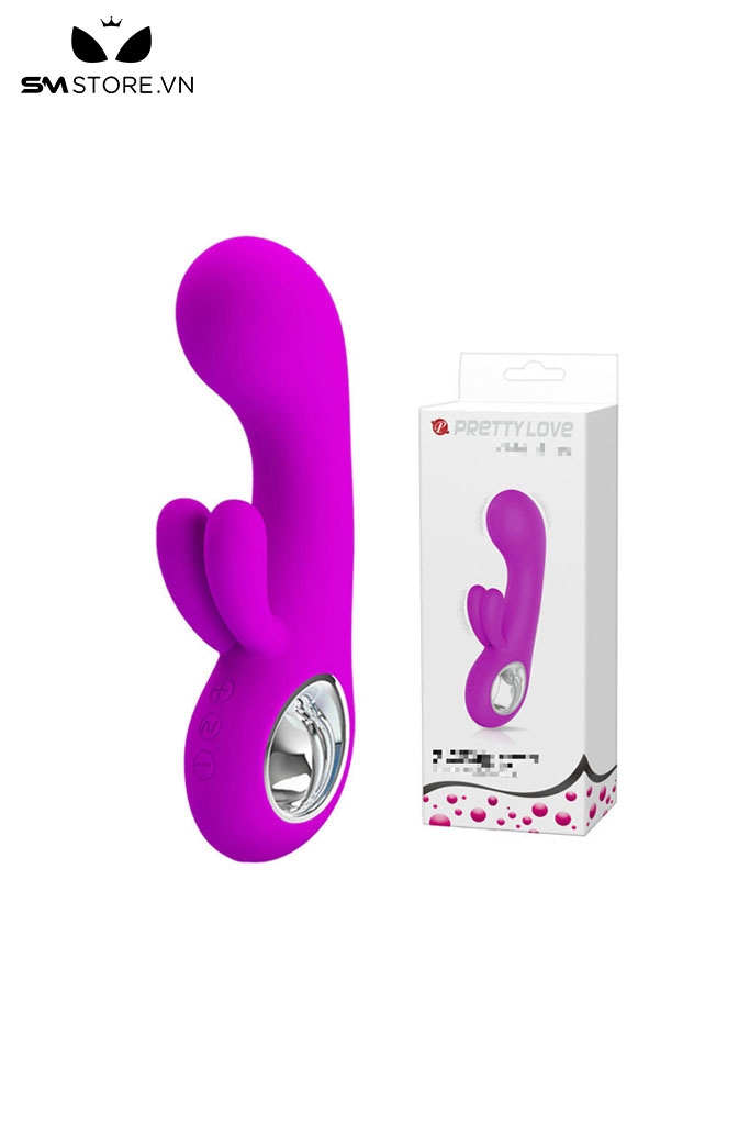 SMT3335 - Máy rung đầu dương vật tai thỏ silicon Pretty Love dài 154mm