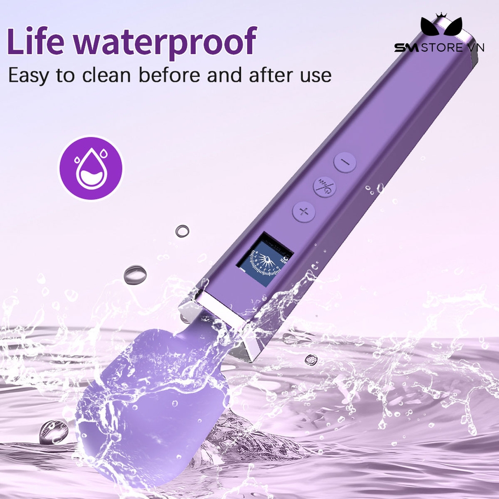 SMT3376 - Chày rung tình yêu silicon có màn hình LCD xoay 360 độ