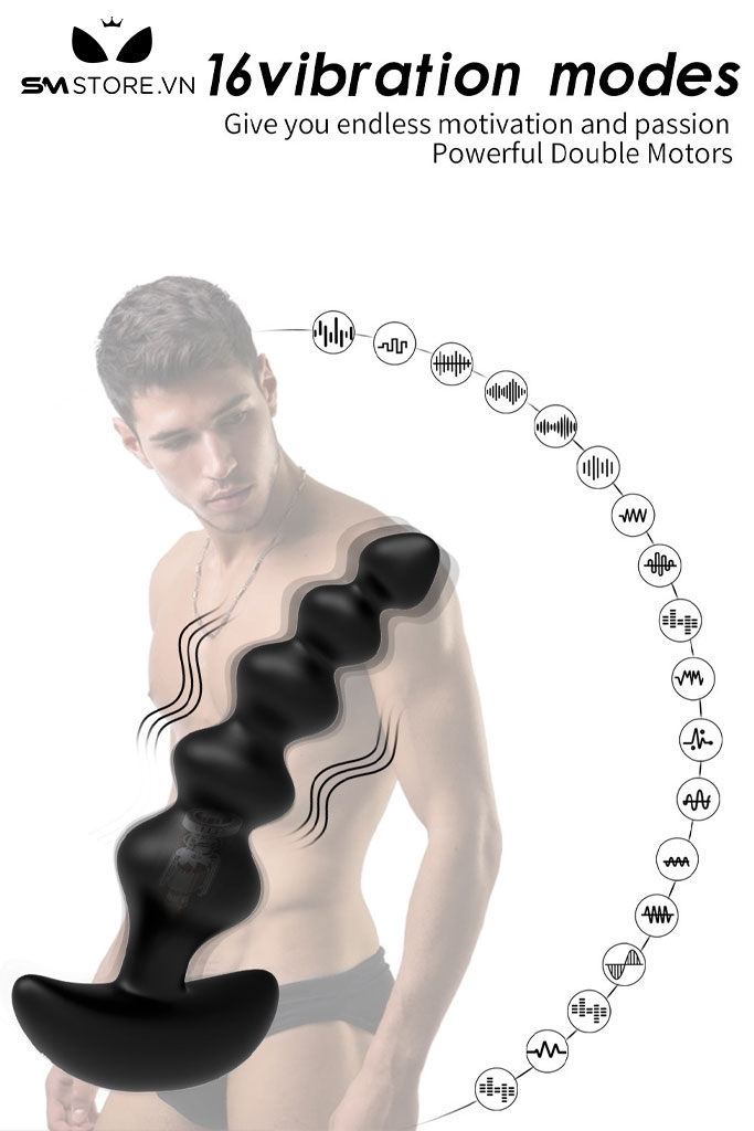 SMT3379 - Anal bead chuỗi hạt điều khiển từ xa đế thuyền dài 143mm