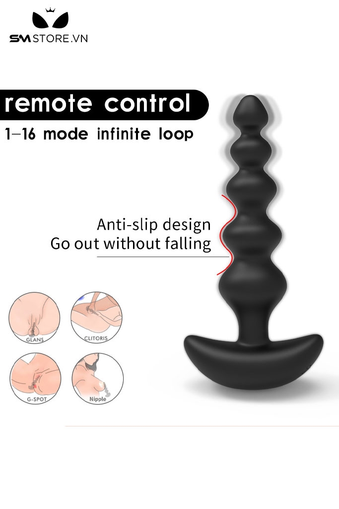 SMT3379 - Anal bead chuỗi hạt điều khiển từ xa đế thuyền dài 143mm