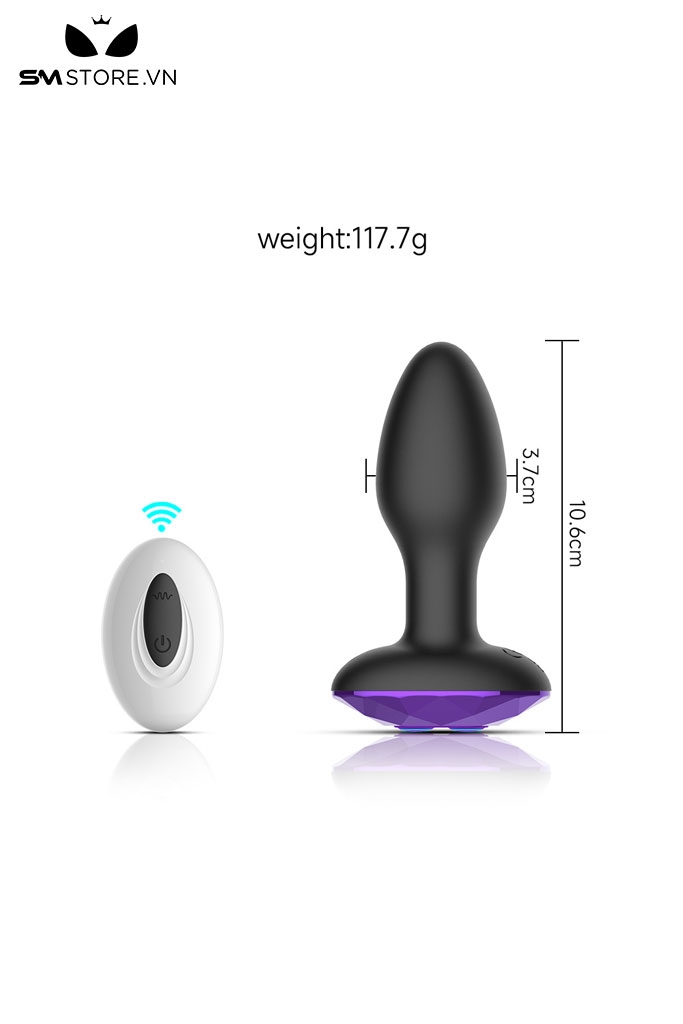 SMT3382 - Máy rung hậu môn xoay 360 độ có 10 tần số dài 10,6cm