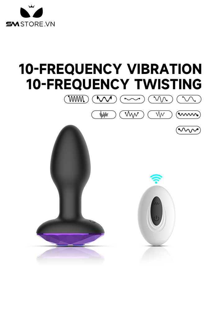SMT3382 - Máy rung hậu môn xoay 360 độ có 10 tần số dài 10,6cm