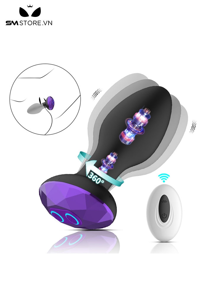SMT3382 - Máy rung hậu môn xoay 360 độ có 10 tần số dài 10,6cm