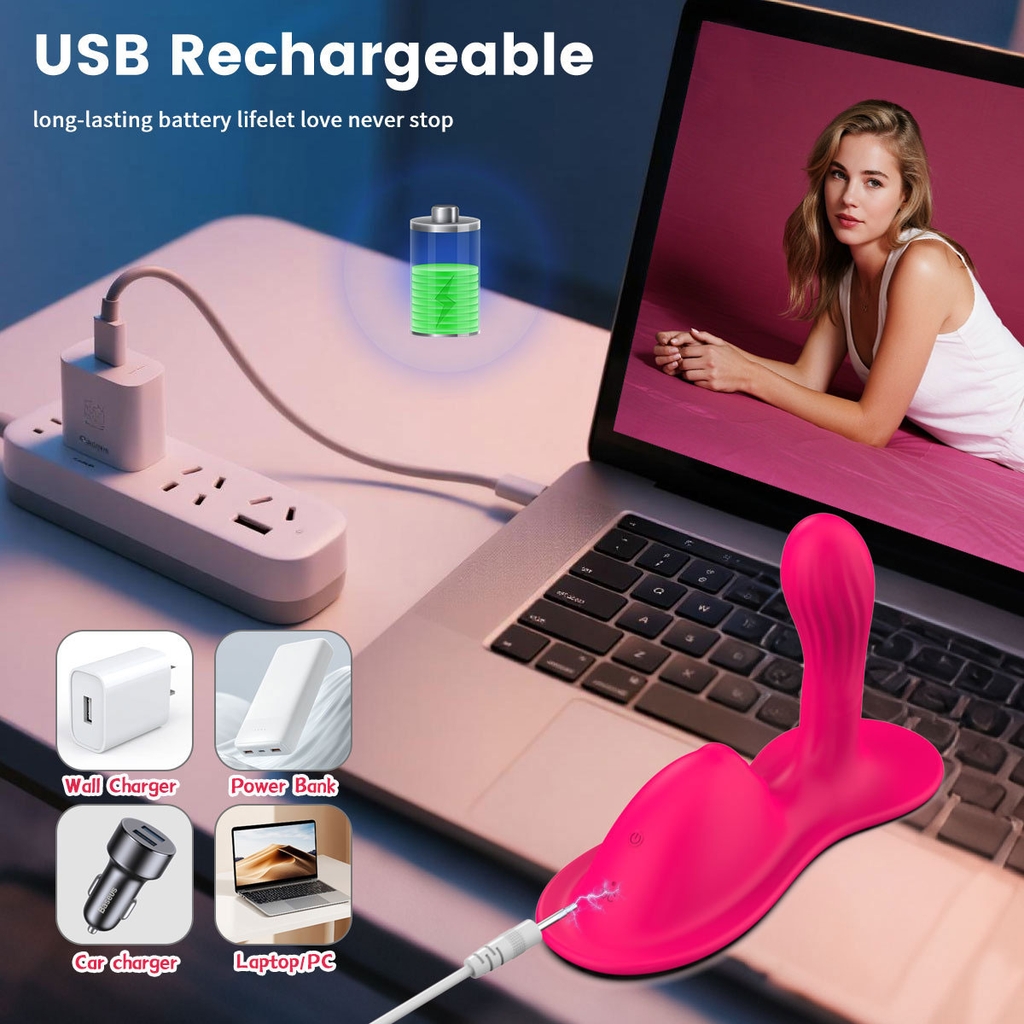 SMT3387 - Máy rung có bi xoay 9 chế độ điều khiển qua APP dài 19cm
