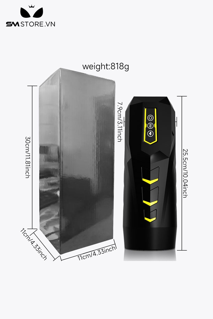 SMT3394 - Cốc thủ dâm silicon cao cấp có 9 tần số rung hút dài 25.5cm