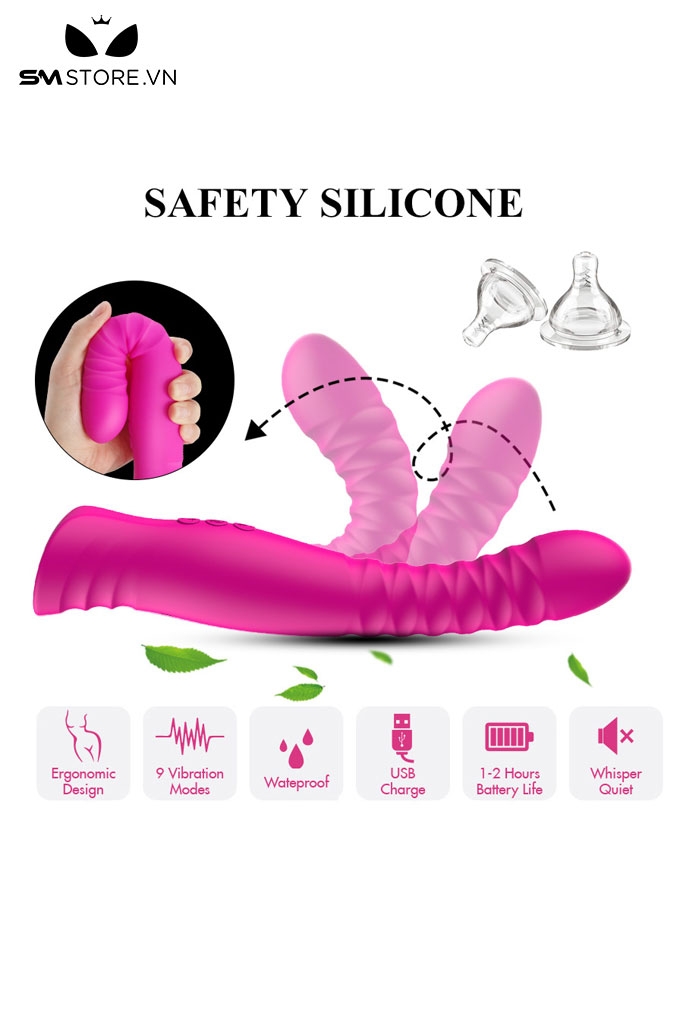 SMT3417 - Máy rung đầu dương vật có 9 chế độ sạc điện và chống nước