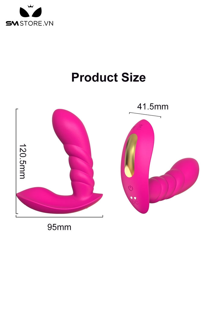 SMT3430 - Máy rung đầu dương vật xoắn ốc điều khiển APP dài 12cm