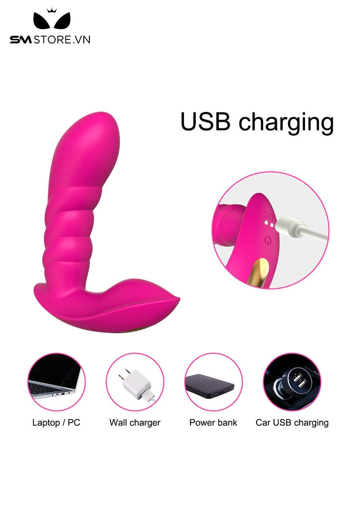 SMT3430 - Máy rung đầu dương vật xoắn ốc điều khiển APP dài 12cm