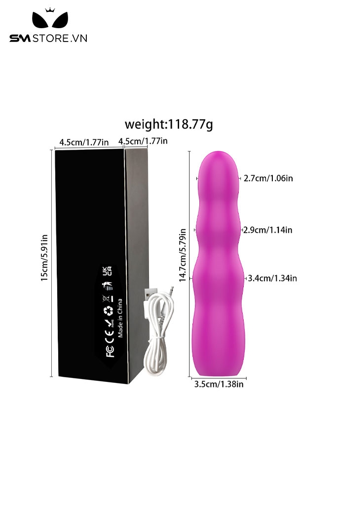 SMT3443 - Trứng rung mini cực mạnh dạng hạt có 10 chế độ dài 14.7cm