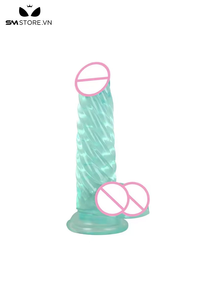 SMT3464 - Dương vật giả hít tường thiết kế hình xoắn ốc dài 20cm