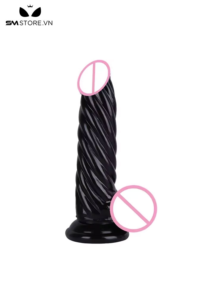 SMT3464 - Dương vật giả hít tường thiết kế hình xoắn ốc dài 20cm