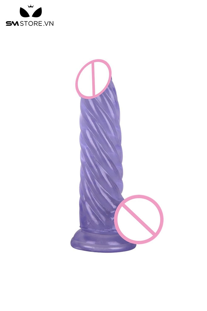 SMT3464 - Dương vật giả hít tường thiết kế hình xoắn ốc dài 20cm
