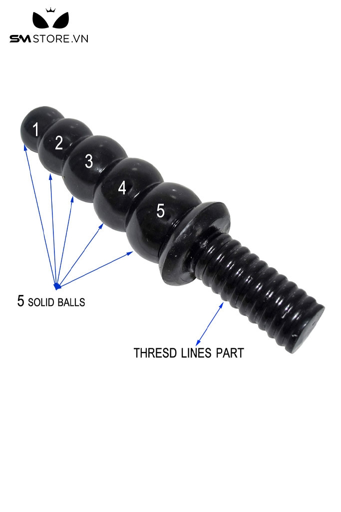 SMT3468 - Anal bead silicon mềm cầm tay dạng chuỗi bi liền dài 265mm
