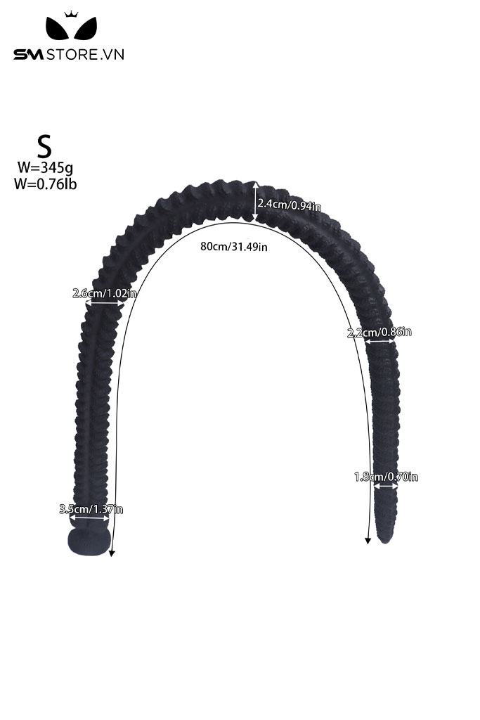 SMT3473 - Long anal dài 1m thiết kế dạng vân đốt có đế dính tường