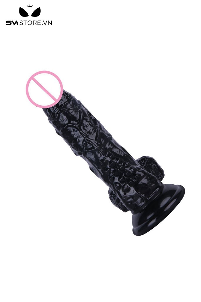 SMT3478 - Dương vật giả có gân gai nổi quanh đế dính tường dài 20cm