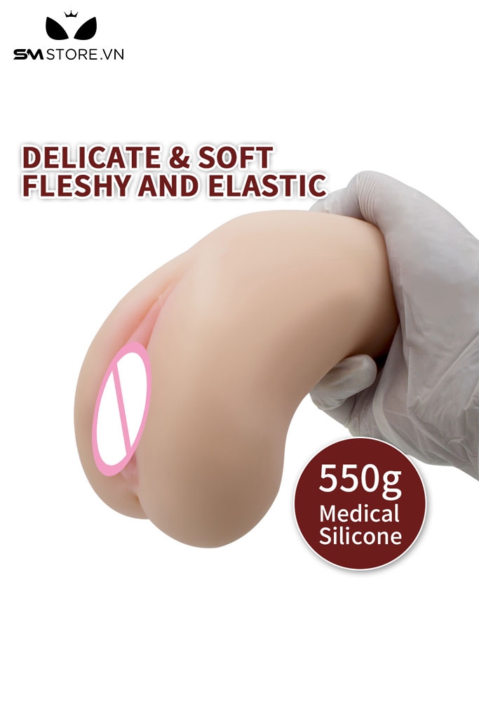 SMT3487 - Âm đạo giả cầm tay chất liệu silicon co giãn dài 149mm