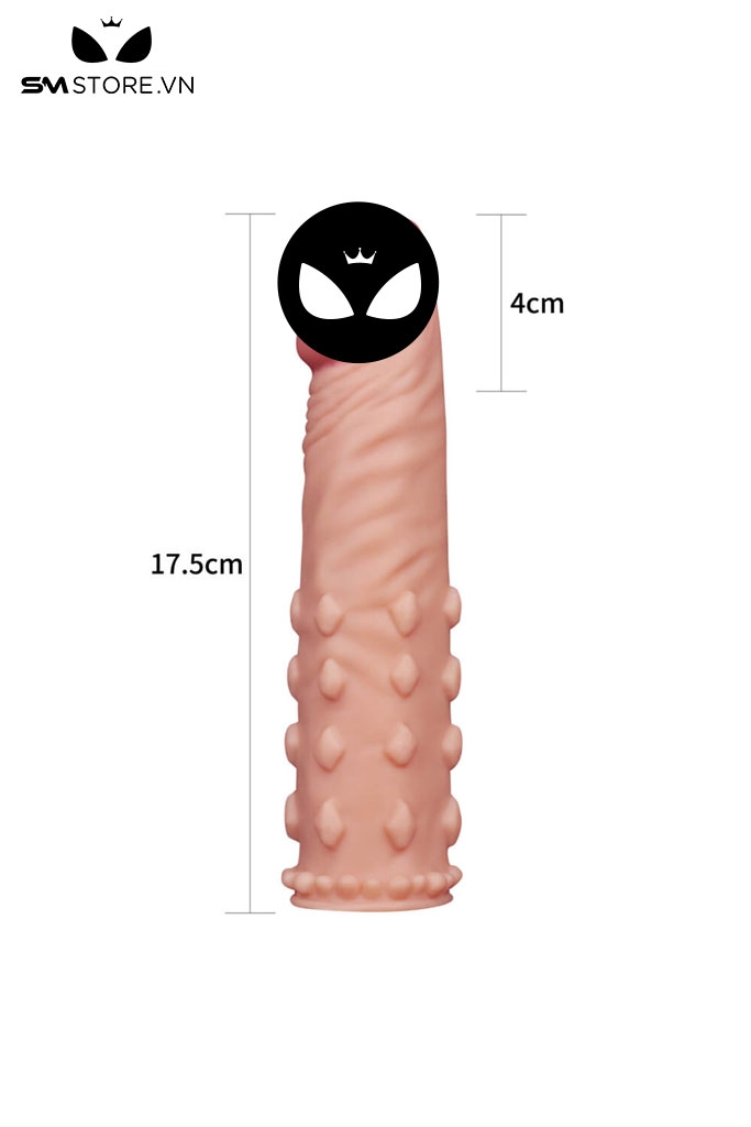 SMT3515 - Bao cao su đôn dên Love toy có bi nổi silicon dài 17.5cm