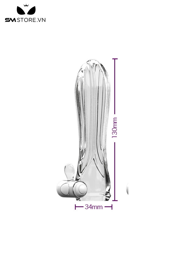 SMT3525 - Bao cao su đôn có rung mix quai đeo gân sọc dài 13cm